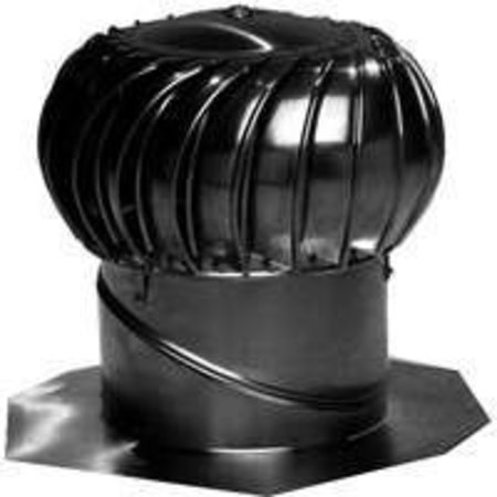 LOMANCO LOMANCO Whirlybird BIB14B Turbine Ventilator, 110 mph, Aluminum, Black BIB14B